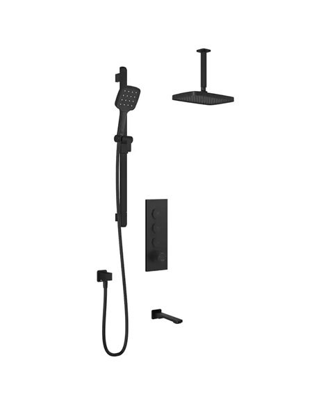 Kalia Kareo TB3 Plus Aquatonik T/P Push-Button Shower System With Vertical Ceiling Arm
