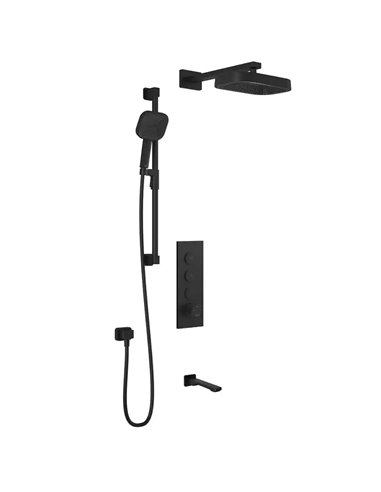 Kalia Kareo TB3 Premia Aquatonik T/P Push-Button Shower System With Wallarm