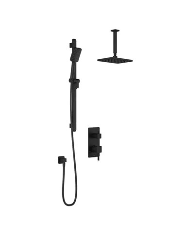 Kalia Squareone PB4 Pressure Balance Shower System With 2-Way Diverter Valve And ½ NPT Connection Type With Vertical Ceiling Ar