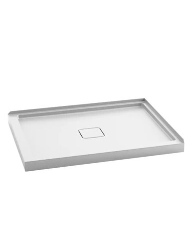 Kalia Kover 48X36 Rectangular Acrylic Shower Base 48X36 With Central Drain And Right Integrated Tiling Flange On 2 Sides