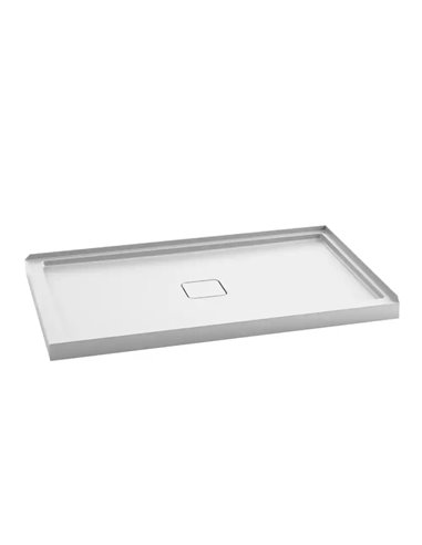 Kalia Kover 60X36 Rectangular Acrylic Shower Base 60X36 With Central Drain And Right Integrated Tiling Flange On 2 Sides