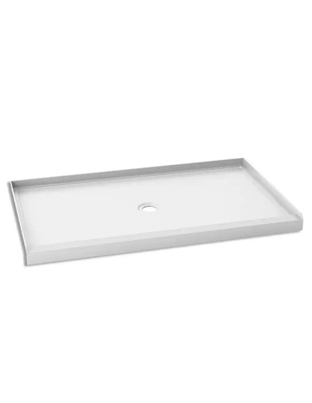 Kalia Koncept 60X36 Rectangular Acrylic Shower Base 60X36 With Central Drain And Integrated Tiling Flanges On 3 Sides