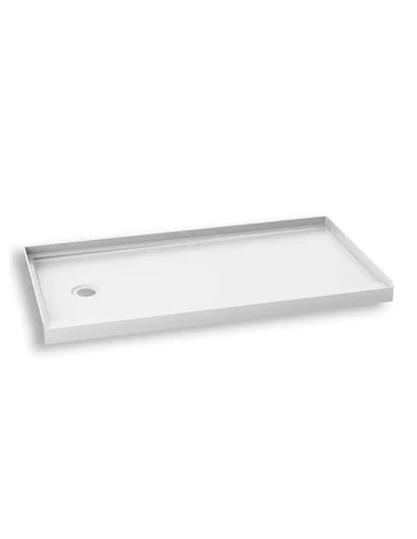 Kalia Koncept 60X30 Rectangular Acrylic Shower Base 60X30 With Left Drain And Integrated Tiling Flanges On 3 Sides