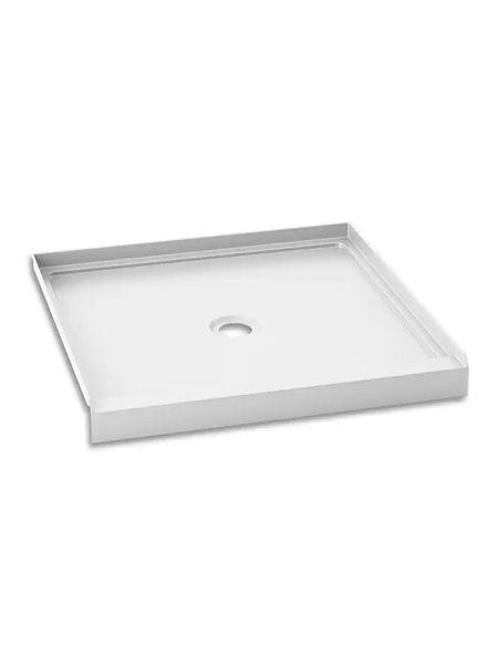 Kalia Koncept 36X36 Square Acrylic Shower Base 36X36 With Central Drain And Integrated Tiling Flanges On 3 Sides