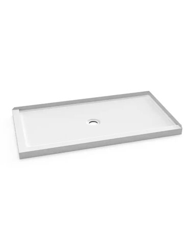 Kalia Koncept 60X32 Rectangular Acrylic Shower Base 60X32 With Central Drain And Right Integrated Tiling Flange On 2 Sides