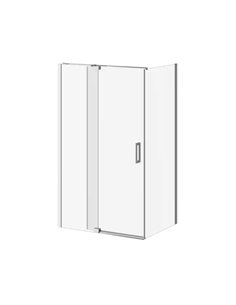 Kalia Distink With Kaliaprotek (Box 1 Of 2)48"X77" 2-Panel Pivot Shower Door Duraclean Glass With Film For Corner Installation