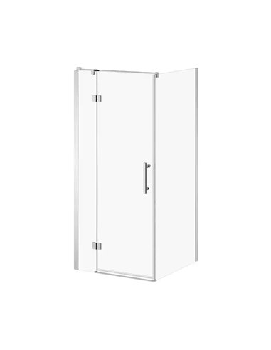 Kalia Enkel 6mm 2-Panel Pivot Shower Door With Return Panel 36"X36"X74" For Corner Installation Clear Glass