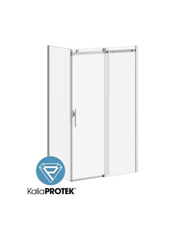 Kalia Koncept Evo With Kaliaprotek 32"X77" Duraclean Glass With Protective Film Return Panel For Corner Installation
