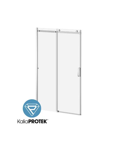 Kalia K3 With Kaliaprotek 48"X77"Alcove Sliding Shower Door With Fixed And Mobile Panel Clear Glass With Film