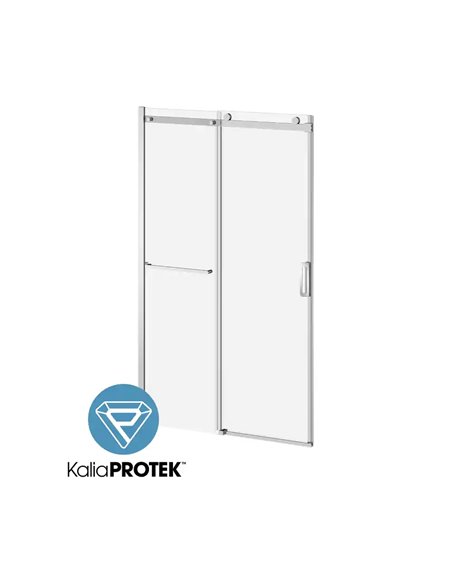 Kalia K3 W/ Towel Bar And Kaliaprotek48"X77" Alcove Sliding Shower Door With Fixed And Mobile Panel Clear Glass With Film
