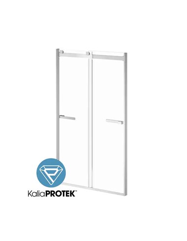 Kalia Akcess 2.0 With Kaliaprotek 2-Panel Sliding Shower Door Alcove Installation 48"X79" Reversible Clear With Film Glass