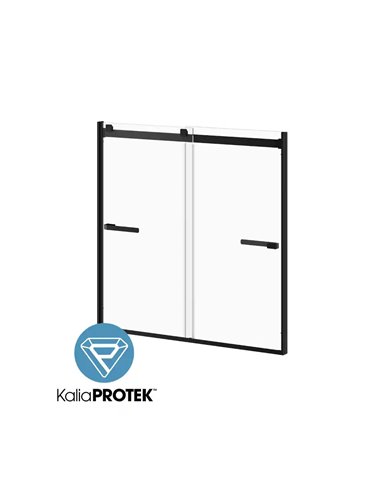 Kalia Akcess 2.0 With Kaliaprotek 2-Panel Sliding Bathtub Door 60"X60" Reversible Clear With Film Glass