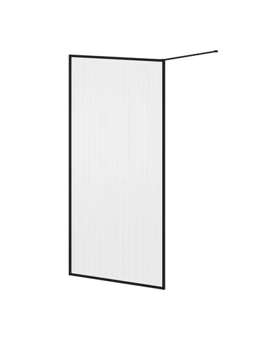Kalia Dune Framed Shower Shield 39" X 79" Fluted Glass