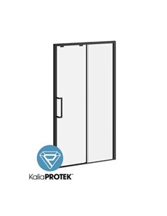 Kalia Ikonik With Kaliaprotek 48"X79" Sliding Shower Door Duraclean Glass With Protective Glass With Fixed Panel And Mobile Pane