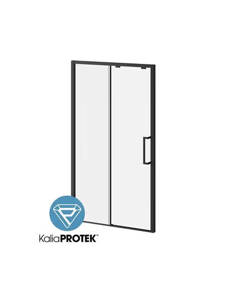 Kalia Ikonik With Kaliaprotek 48"X79" Sliding Shower Door Duraclean Glass With Protective Glass With Fixed Panel And Mobile Pane