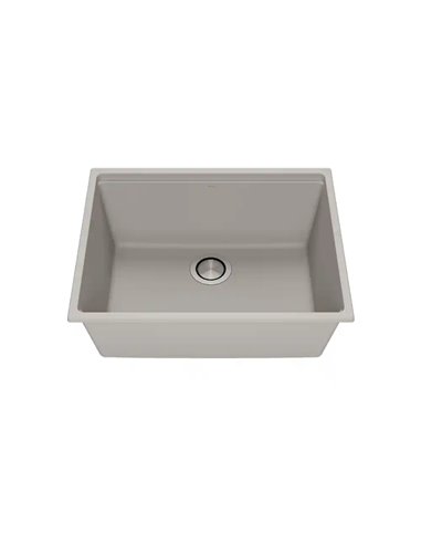 Kalia Bacia 25 Granistone Single Bowl Kitchen Sink 25" With Drain And Silicone Mat For Undermount Installation
