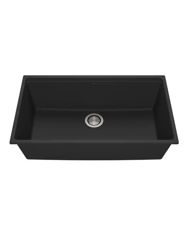 Kalia Bacia 33 Granistone Single Bowl Kitchen Sink 33" With Drain And Silicone Mat For Undermount Installation