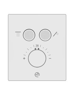 Empyrean Wave Smart Control 2- functions Thermostatic Square Shower Valve Trim only with Volume Control 2