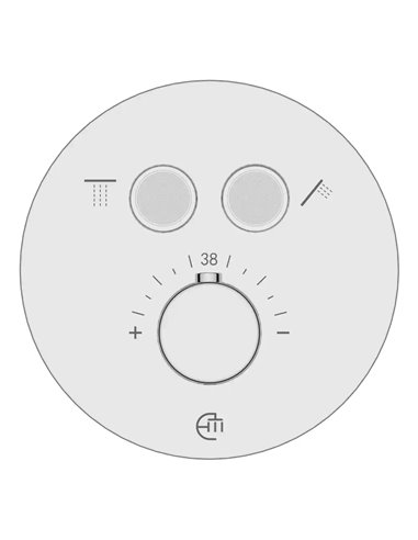 Empyrean Wave Smart Control 2-function Thermostatic Round Shower Valve Trim only with Volume Control