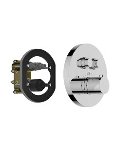 Empyrean Wave Smart Control 2-function Thermostatic Round Shower Valve Trim only with Volume Control 2