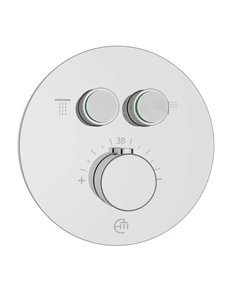 Empyrean Wave Smart Control 2-function Thermostatic Round Shower Valve Trim only with Volume Control