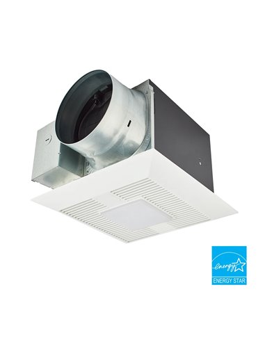 Panasonic WhisperGreenSelect Base Fan with LED Light & Integrated Multi-Speed 30 to 110 CFM