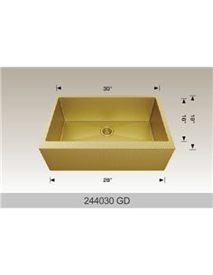 Bosco 244030 Textured Titanium Apron Sink