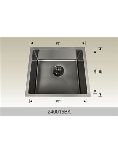 Bosco 240015Textured Titanium Series Stainless Steel Kitchen Sink  
