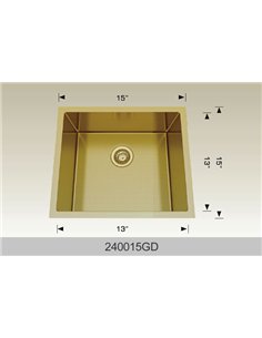 Bosco 240015Textured Titanium Series Stainless Steel Kitchen Sink  