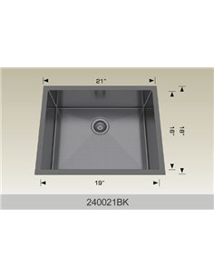 Bosco 240021 Textured Titanium Series Stainless Steel Kitchen Sink 