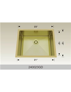 Bosco 240023 Textured Titanium Series Stainless Steel Kitchen Sink 