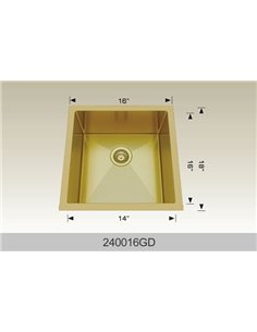 Bosco 240016 Textured Titanium Series Stainless Steel Kitchen Sink  