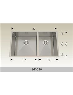 Bosco 243018 Textured Titanium Series Stainless Steel Kitchen