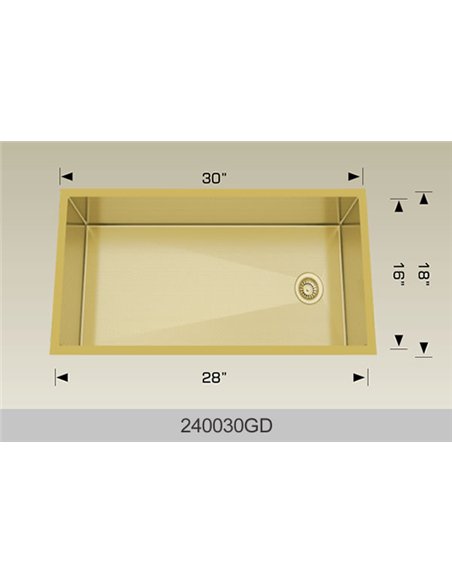 Bosco 240030 Textured Titanium Series Stainless Steel Kitchen Sink  