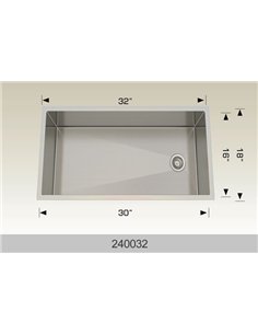 Bosco 240032 Textured Titanium Series Stainless Steel Kitchen Sink  