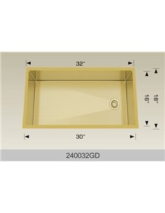 Bosco 240032 Textured Titanium Series Stainless Steel Kitchen Sink