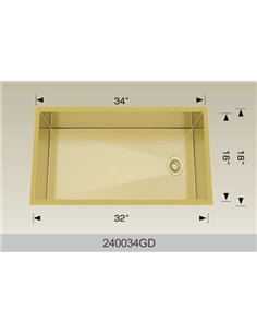 Bosco 240034 Textured Titanium Series Stainless Steel Kitchen Sink  