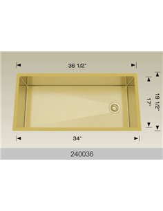 Bosco 240036 Textured Titanium Series Stainless Steel Kitchen Sink  