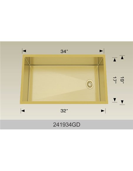 Bosco 241934 Textured Titanium Series Stainless Steel Kitchen Sink 