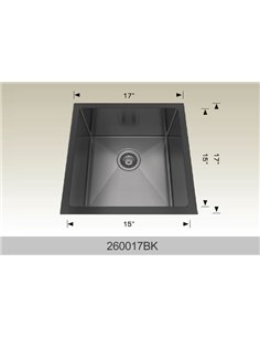 Bosco 260017 Textured Titanium Series Stainless Steel Kitchen Sink  