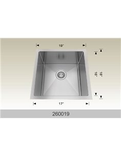 Bosco 260019 Textured Series Stainless Steel Kitchen Sink  