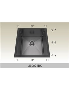 Bosco 260021 Textured  Series Stainless Steel Kitchen Sink  