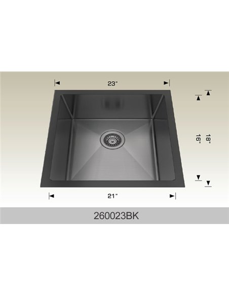 Bosco 260023 Textured  Series Stainless Steel Kitchen Sink at Discount Price at Kolani Toronto