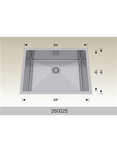 Bosco 260025 Textured  Series Stainless Steel Kitchen Sink at Discount Price at Kolani Toronto