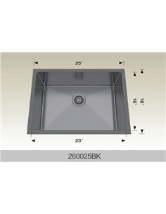 Bosco 260025 Textured  Series Stainless Steel Kitchen Sink  