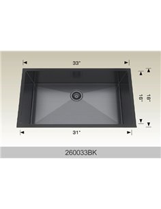 Bosco 260033 Textured  Series Stainless Steel Kitchen Sink  