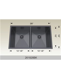 Bosco 261828 Textured Series Stainless Steel Kitchen Sink  