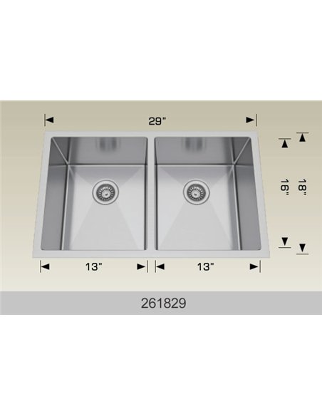 Bosco 261829 Textured Series Stainless Steel Kitchen Sink  