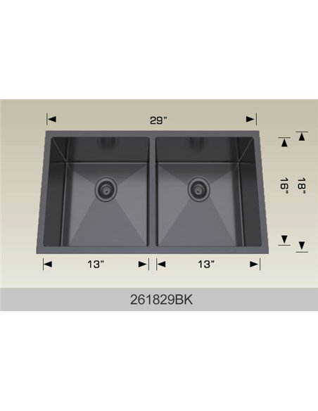 Bosco 261829 Textured Series Stainless Steel Kitchen Sink  