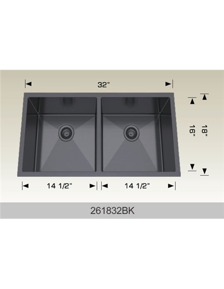Bosco 261832 Textured Series Stainless Steel Kitchen Sink  